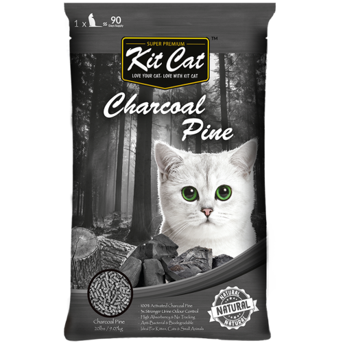 Kit Cat Activated Charcoal Pine Cat Litter 20Lb